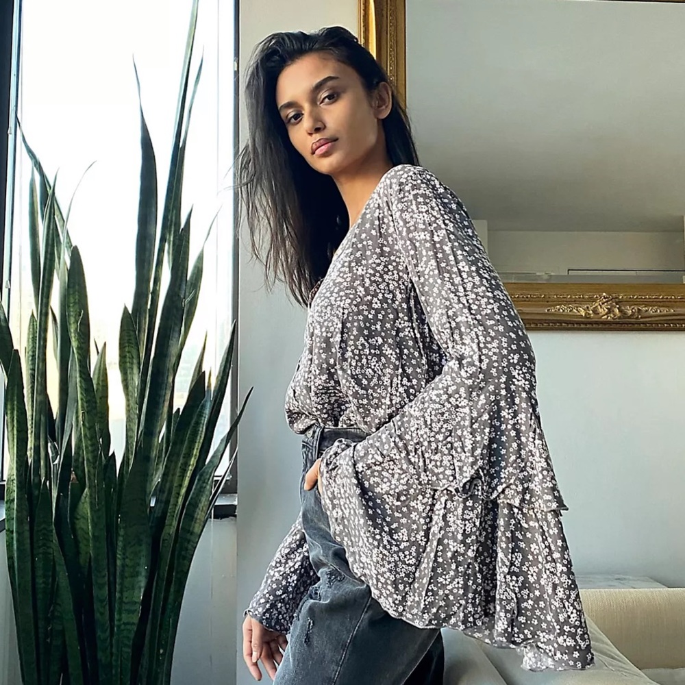 Free People Ditsy Floral Bodysuit